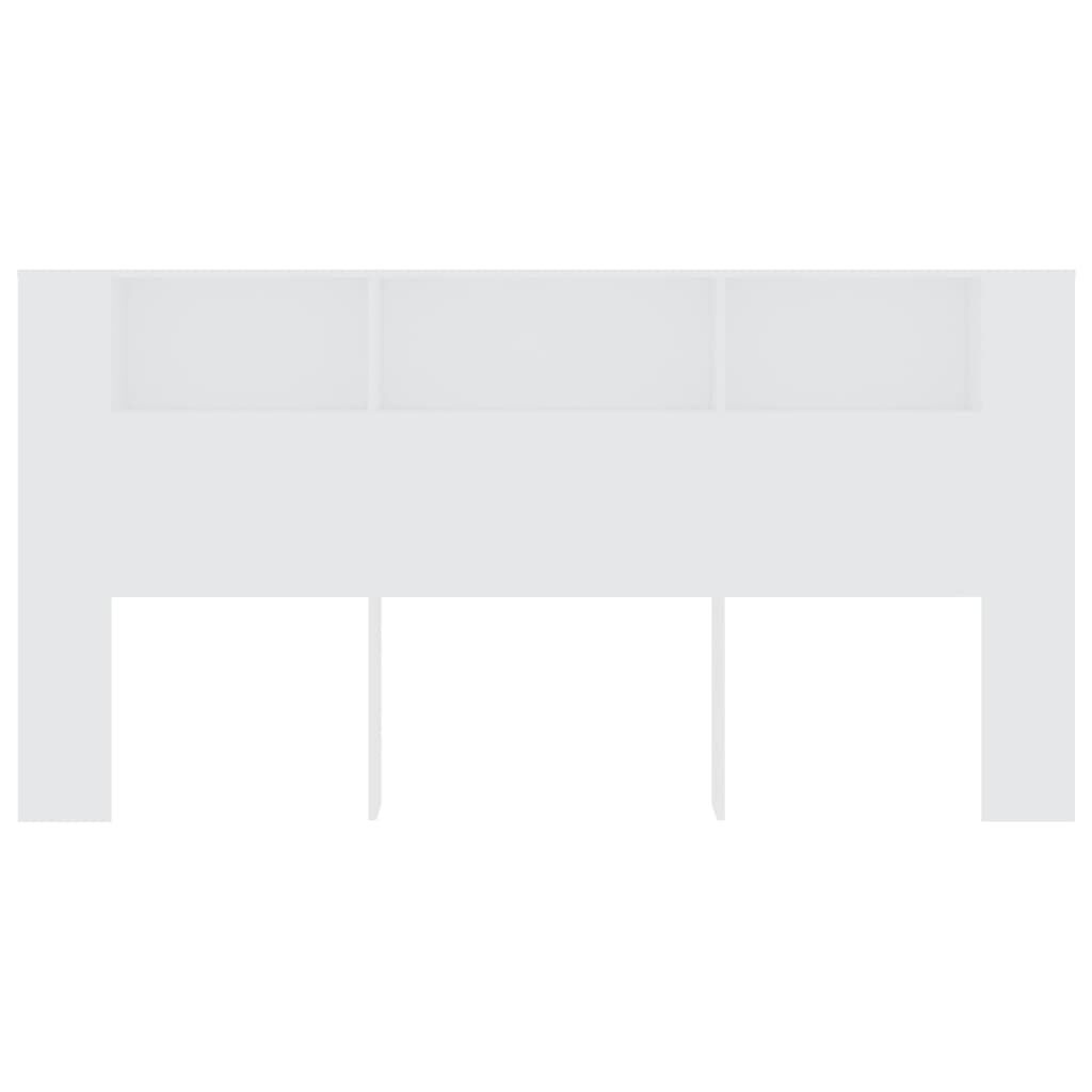 vidaXL Hoofdbordkast Wit - 200x18,5x104,5 cm - 34% Korting