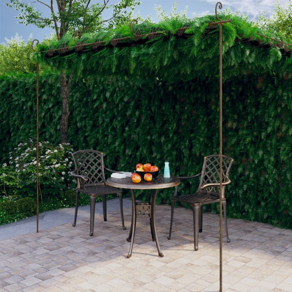 vidaXL Tuinpergola 4x3m IJzer Antiekbruin - 35% Korting