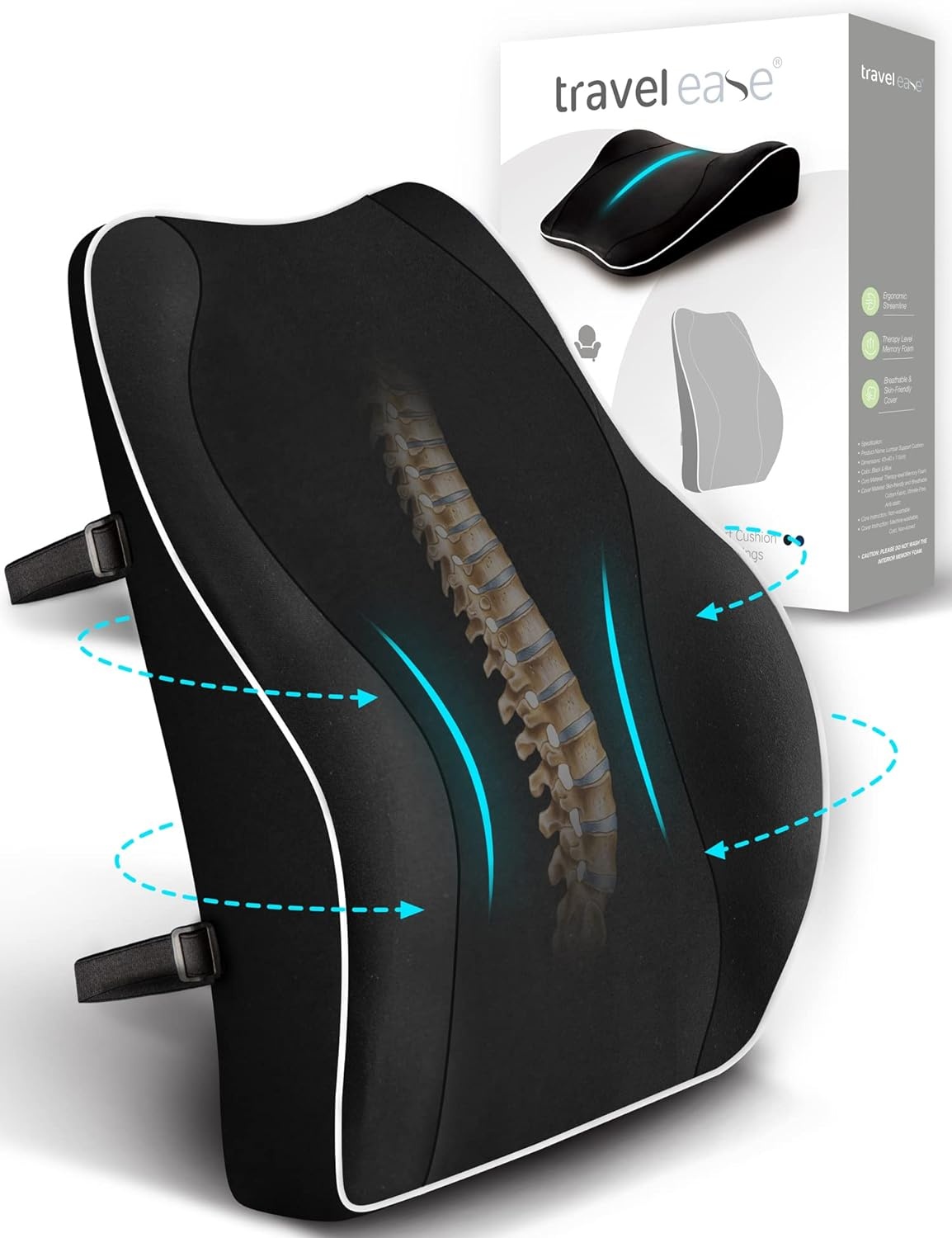 Ergonomisch Lendensteun Kussen Zwart - 34% Korting