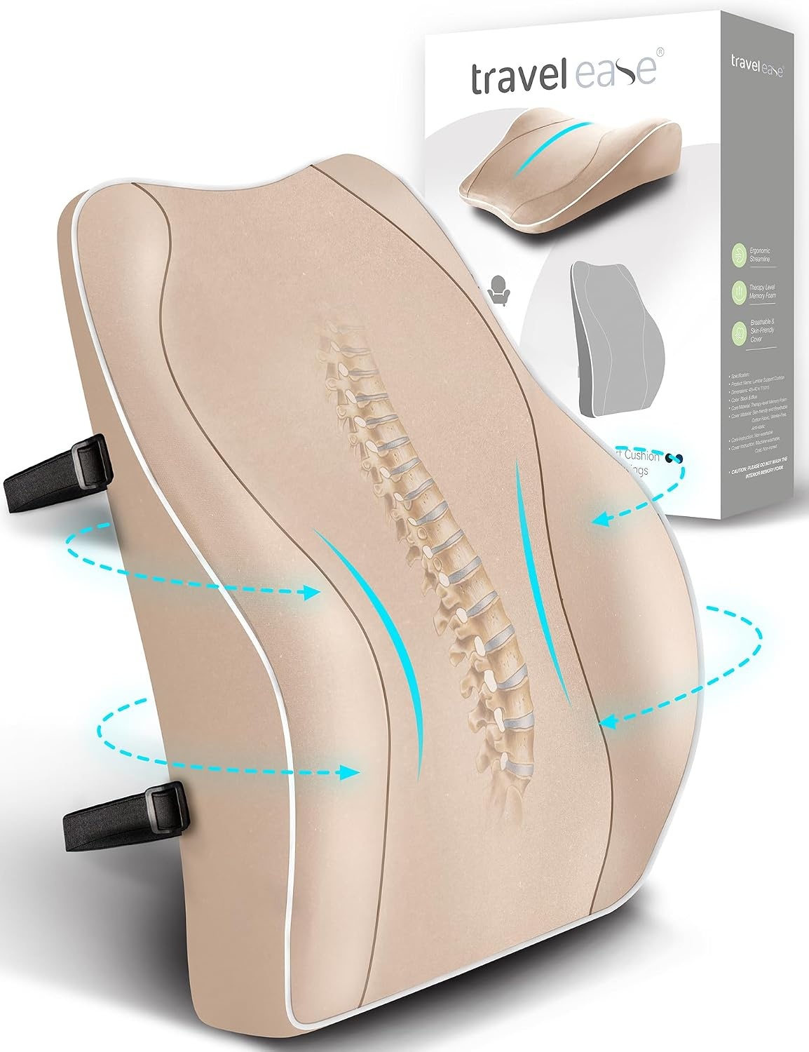 Ergonomisch Lendensteun Kussen Zwart - 34% Korting