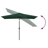 Rechthoekige parasol groen 200x300 cm - 34% korting