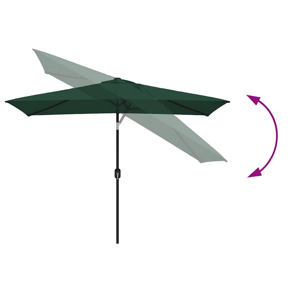 Rechthoekige parasol groen 200x300 cm - 34% korting