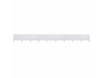 vidaXL Windscherm 9-panelen 1200x160 cm Zandwit - 35% Korting