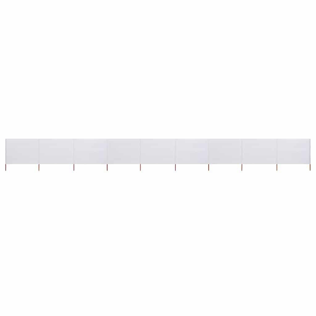 vidaXL Windscherm 9-panelen 1200x160 cm Zandwit - 35% Korting