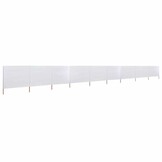 vidaXL Windscherm 9-panelen 1200x160 cm Zandwit - 35% Korting