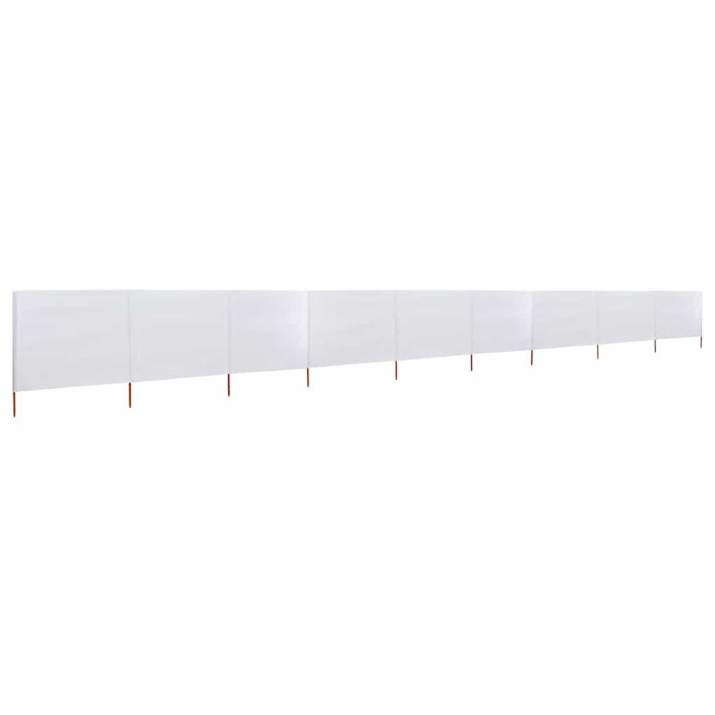 vidaXL Windscherm 9-panelen 1200x160 cm Zandwit - 35% Korting