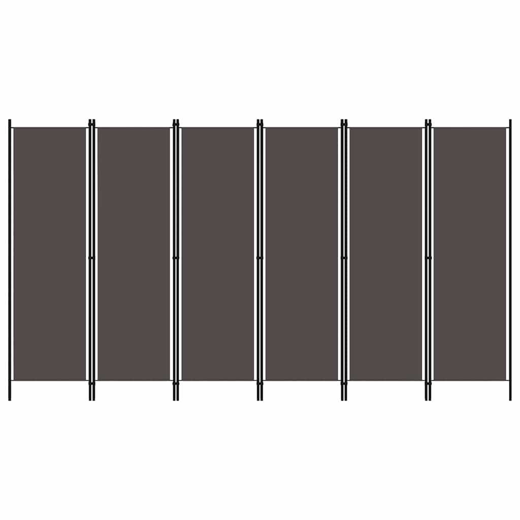 Kamerscherm Antraciet 6 Panelen 300x180cm - 34% Korting!