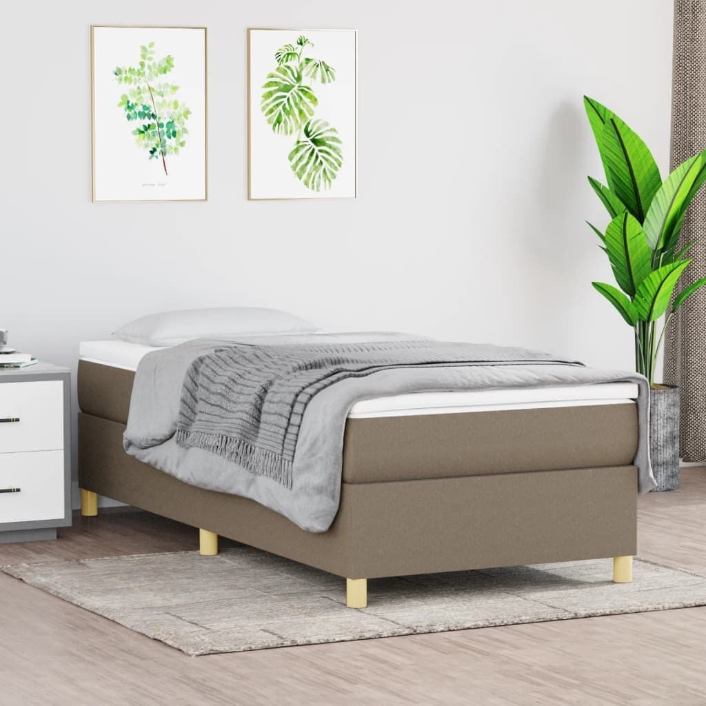 Boxspring Bed 90x200 cm Stof Taupe - 34% Korting