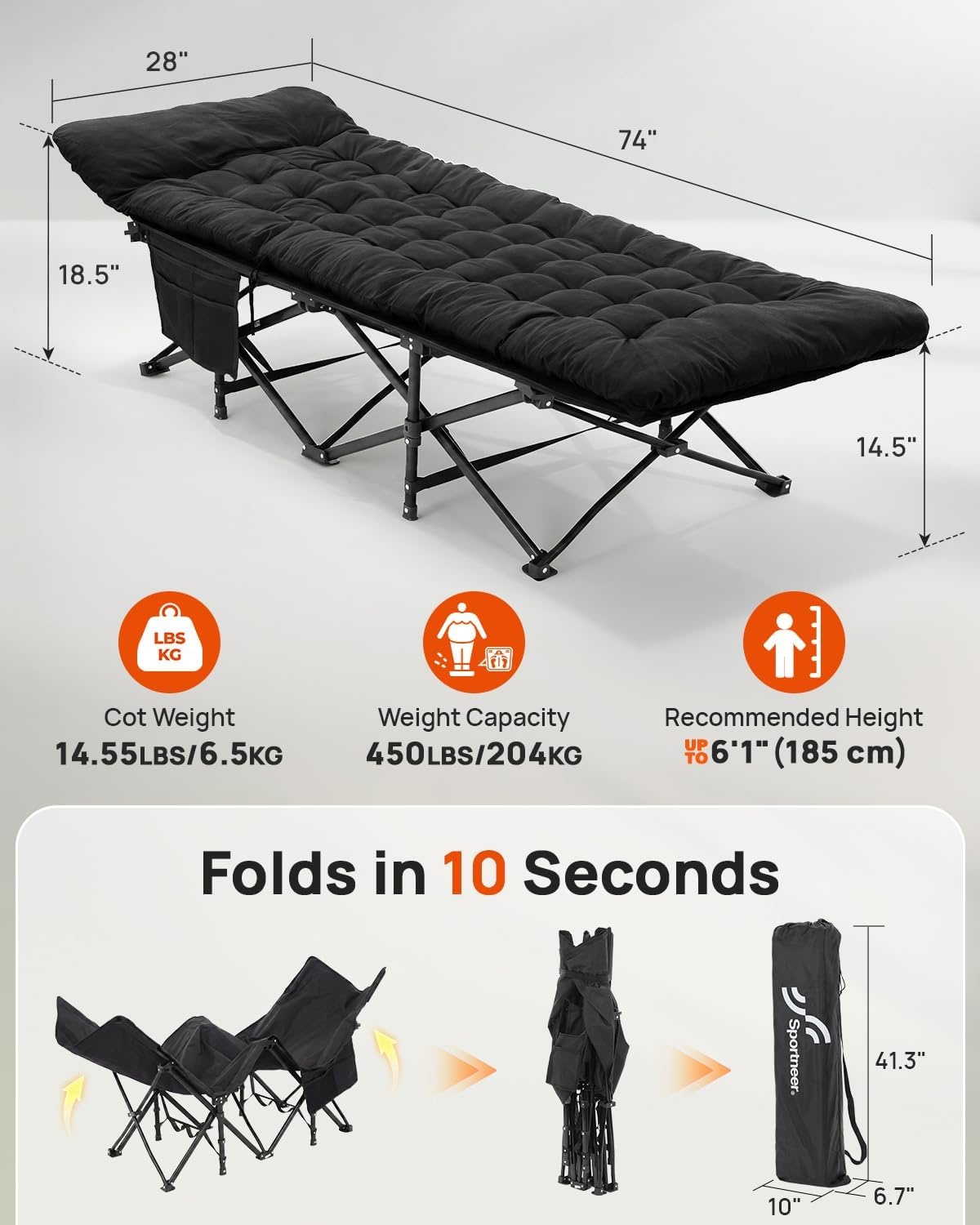 Sportneer Campingbed Volwassenen 34% Korting