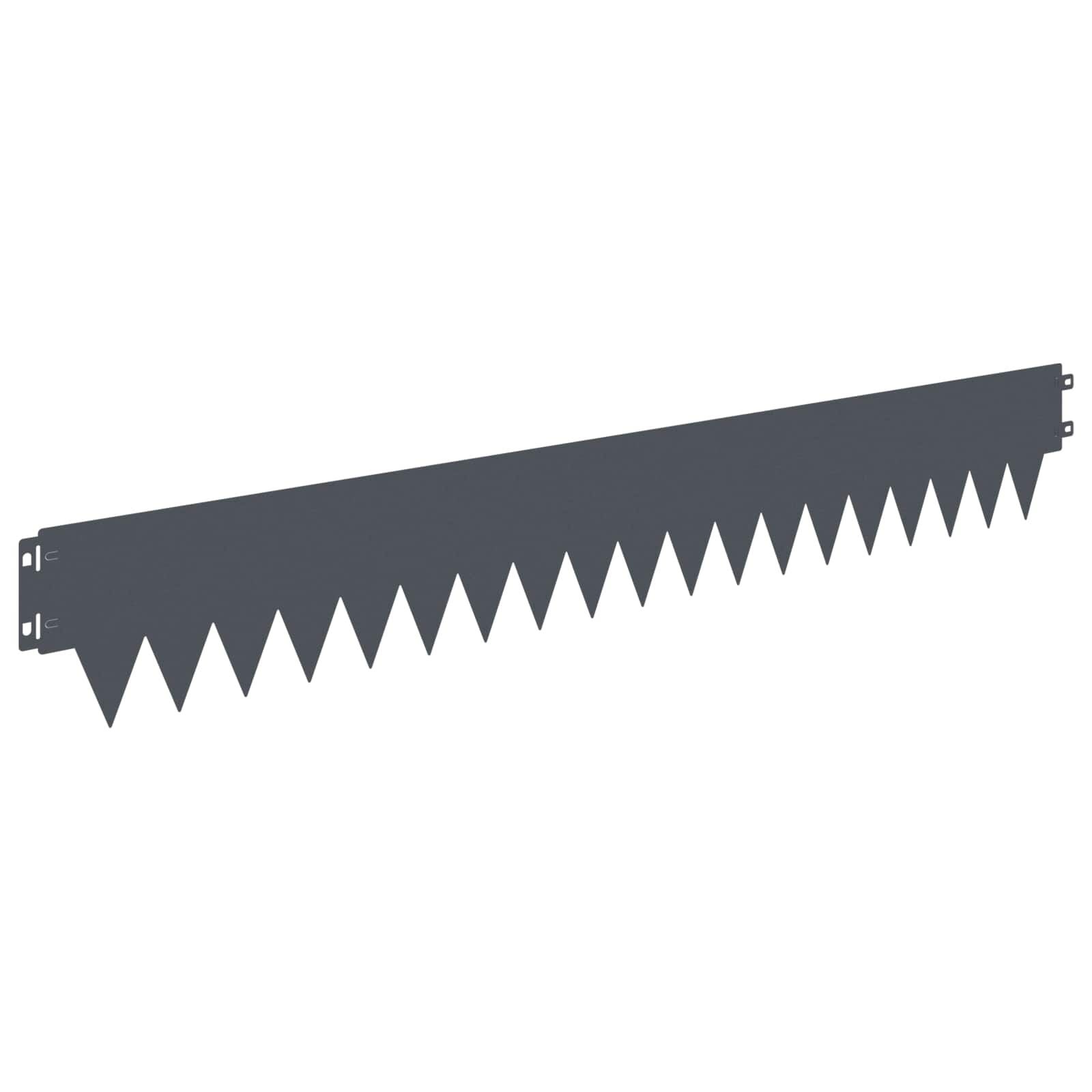 VidaXL Gazonrand 30 stuks 103x15cm Staal Antraciet - 35% Korting!