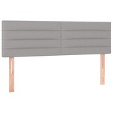 vidaXL Hoofdborden Set 2x 72x5x78/88cm Stof Lichtgrijs - 77% Korting