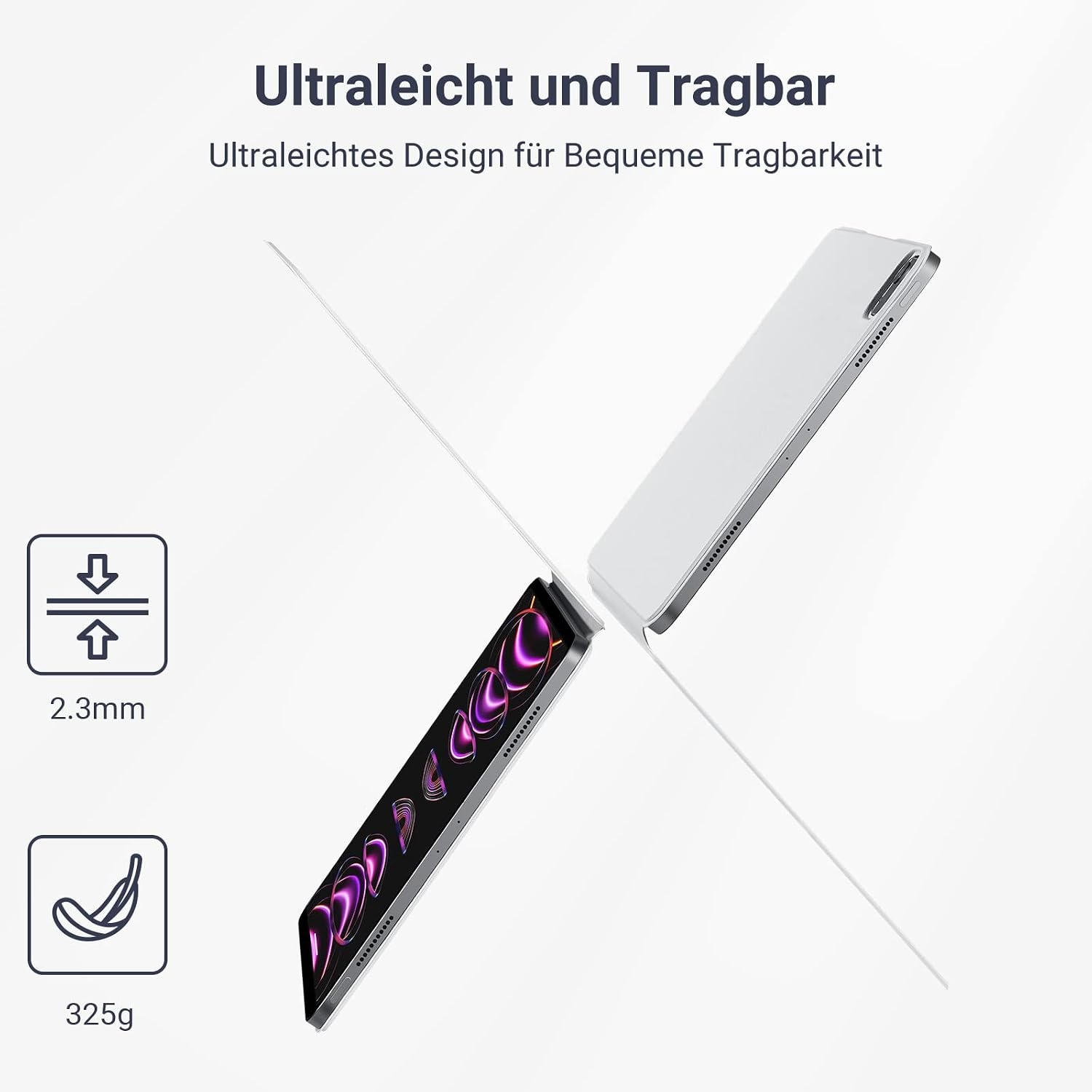 Beschermhoes iPad Air 13" 2024 / Pro 12.9" (2018-2022) Wit - 78% Korting