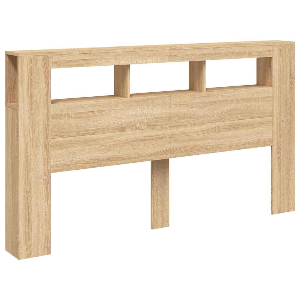Hoofdbord met LED, Sonoma Eiken, 180 cm - 35% Korting