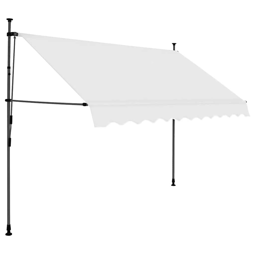 VidaXL Handmatige Luifel met LED 250cm Crème - 34% Korting