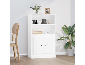 Hoge Kast Wit Bewerkt Hout - 60x35,5x103,5 cm - 34% Korting
