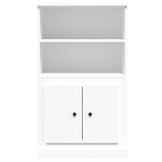 Hoge Kast Wit Bewerkt Hout - 60x35,5x103,5 cm - 34% Korting
