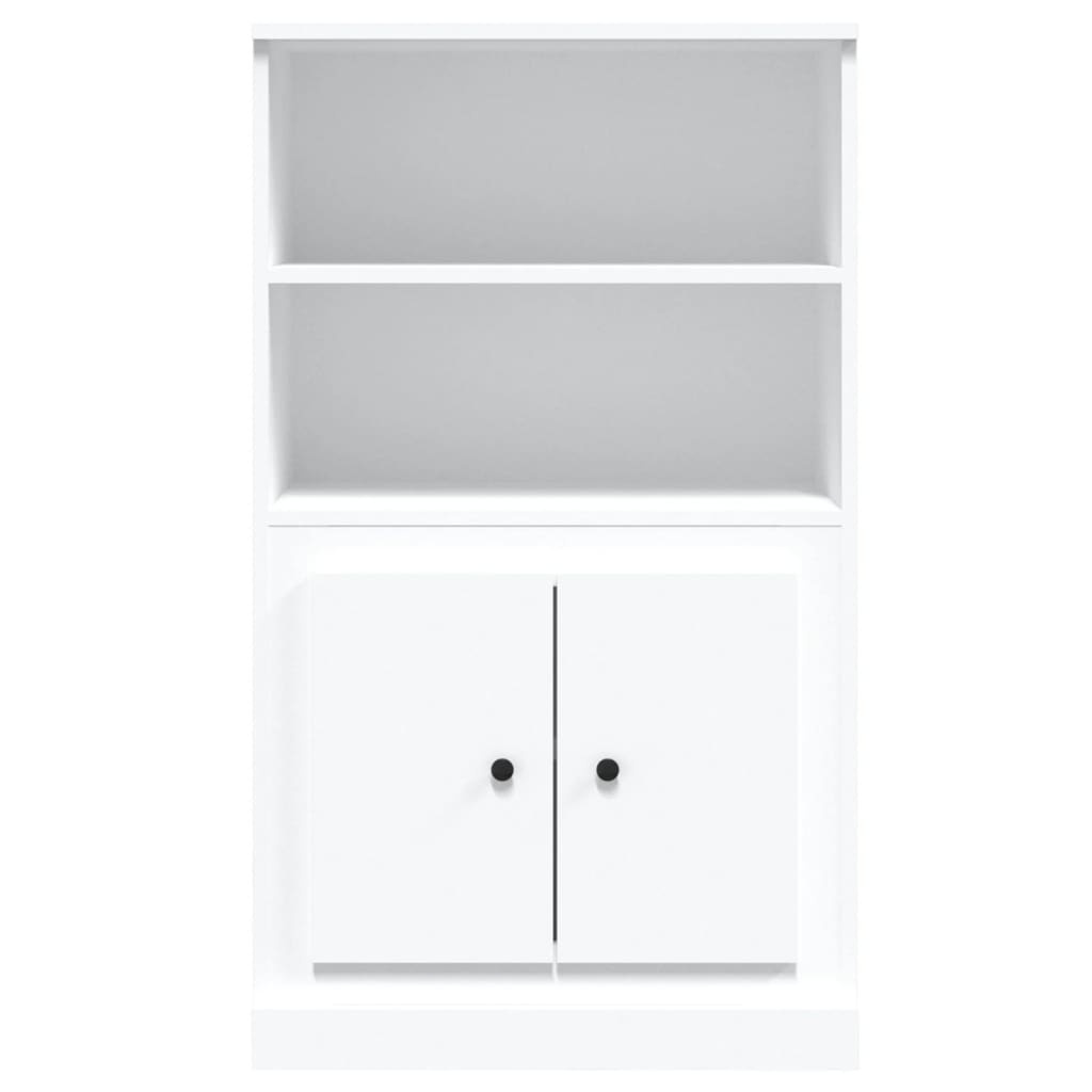 Hoge Kast Wit Bewerkt Hout - 60x35,5x103,5 cm - 34% Korting