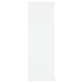 Hoge Kast Wit Bewerkt Hout - 60x35,5x103,5 cm - 34% Korting