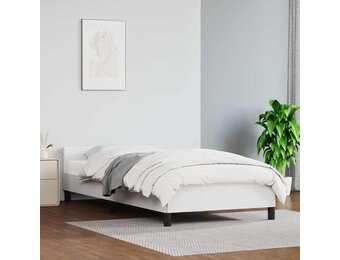 Wit Bedframe met Hoofdeinde 90x190 cm - 34% Korting