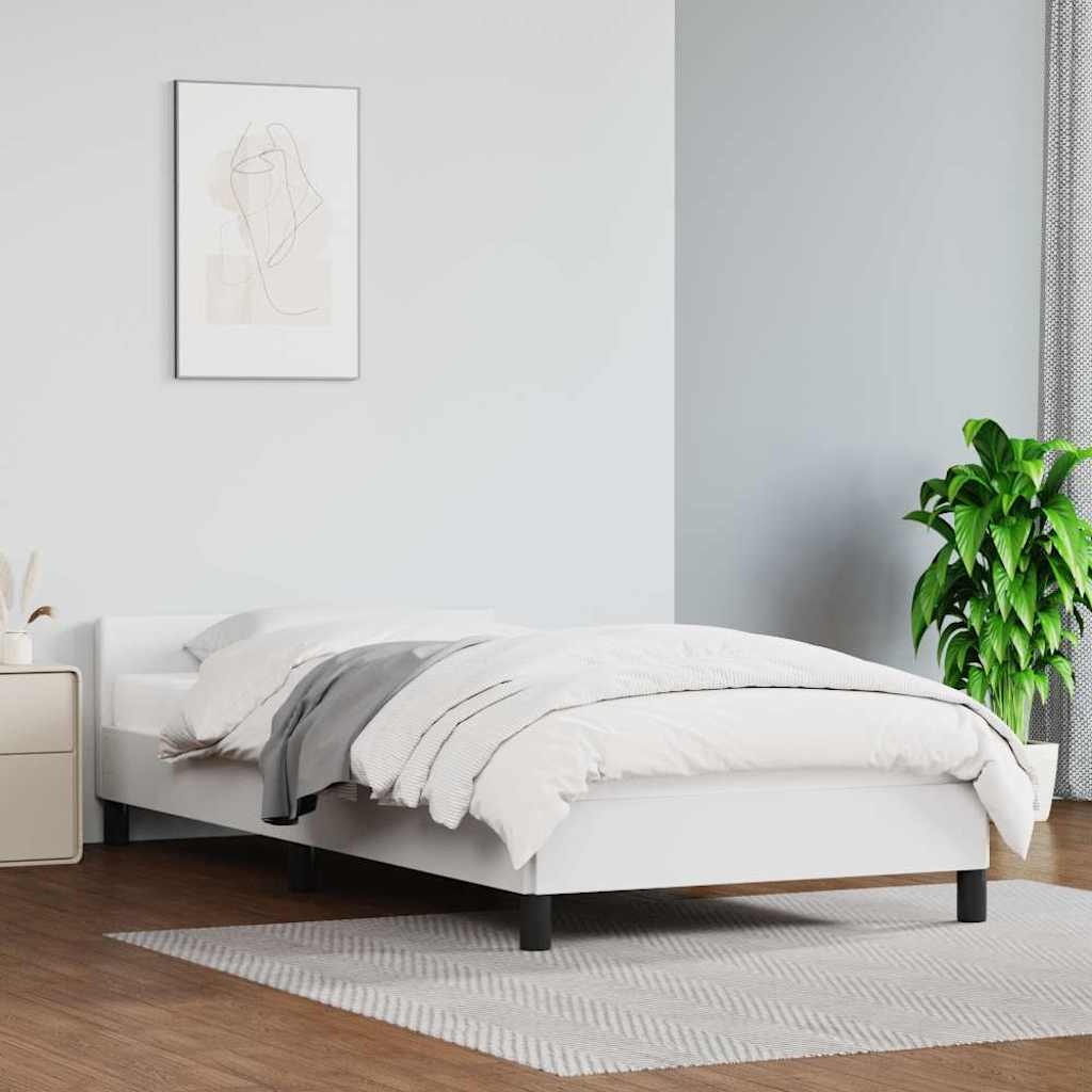 Wit Bedframe met Hoofdeinde 90x190 cm - 34% Korting