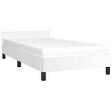 Wit Bedframe met Hoofdeinde 90x190 cm - 34% Korting