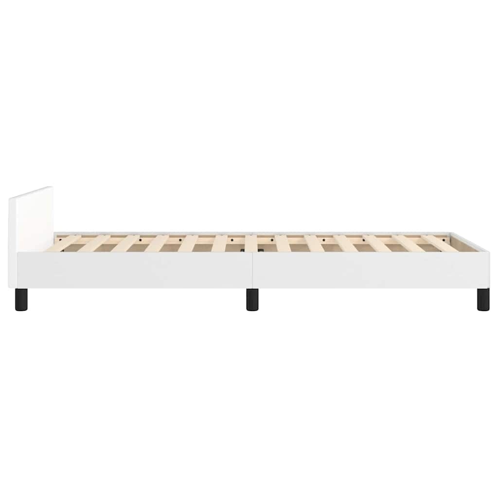 Wit Bedframe met Hoofdeinde 90x190 cm - 34% Korting