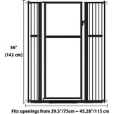 Extra Hoog Veiligheidshek Huisdieren Zwart 142cm Hoog 35% Korting
