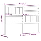 Hoofdbord Grenenhout Honingbruin 146x100 cm - 33% Korting!