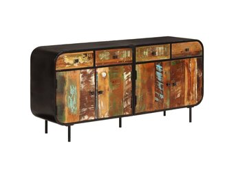 vidaXL Dressoir 140x35x70 cm massief gerecycled hout en metaal
