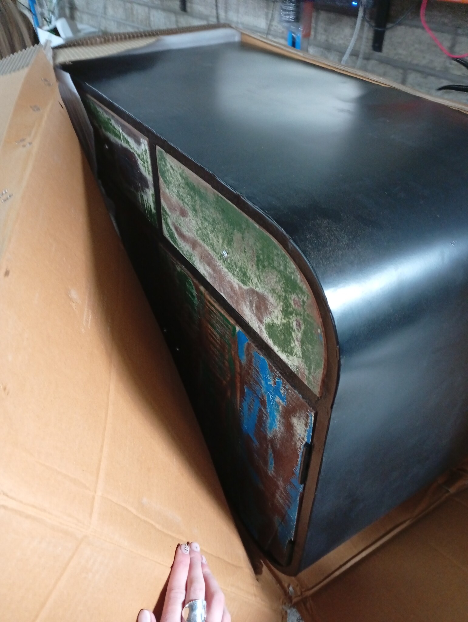 vidaXL Dressoir 140x35x70 cm massief gerecycled hout en metaal
