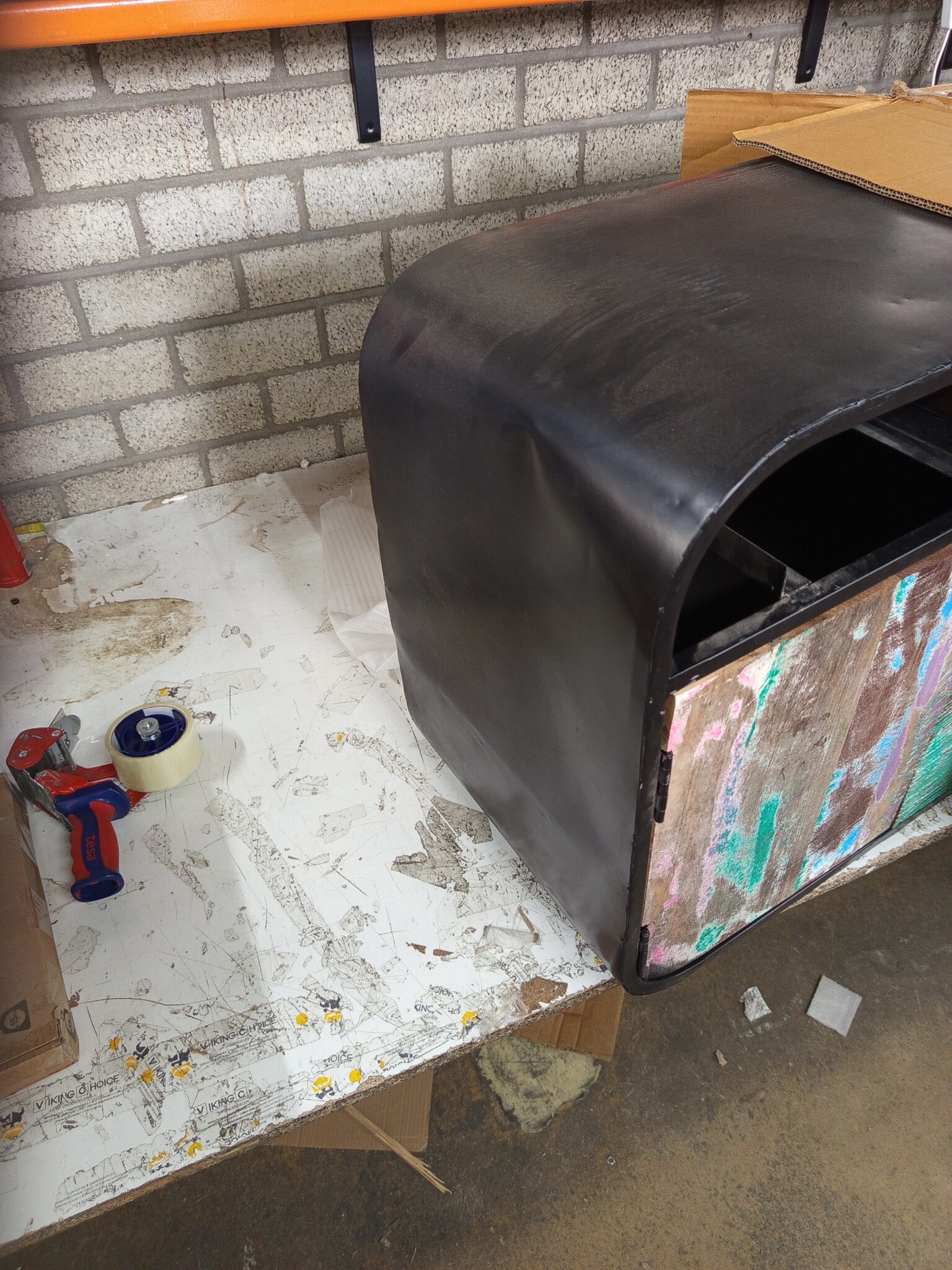 vidaXL Dressoir 140x35x70 cm massief gerecycled hout en metaal