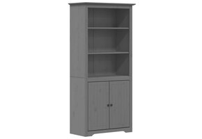 Boekenkast BODO 82x40x173 cm Massief Grenenhout Grijs - 60% Korting