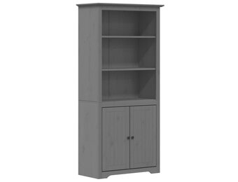 vidaXL Boekenkast BODO 82x40x173 cm massief grenenhout grijs