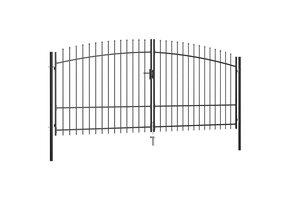Dubbele Hekpoort Staal Zwart 400x225 cm - 55% Korting