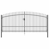 vidaXL Hekpoort dubbele deur met speren bovenkant 400x225 cm
