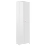 vidaXL Gangkast 55x25x189 cm bewerkt hout hoogglans wit