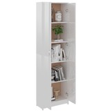vidaXL Gangkast 55x25x189 cm bewerkt hout hoogglans wit