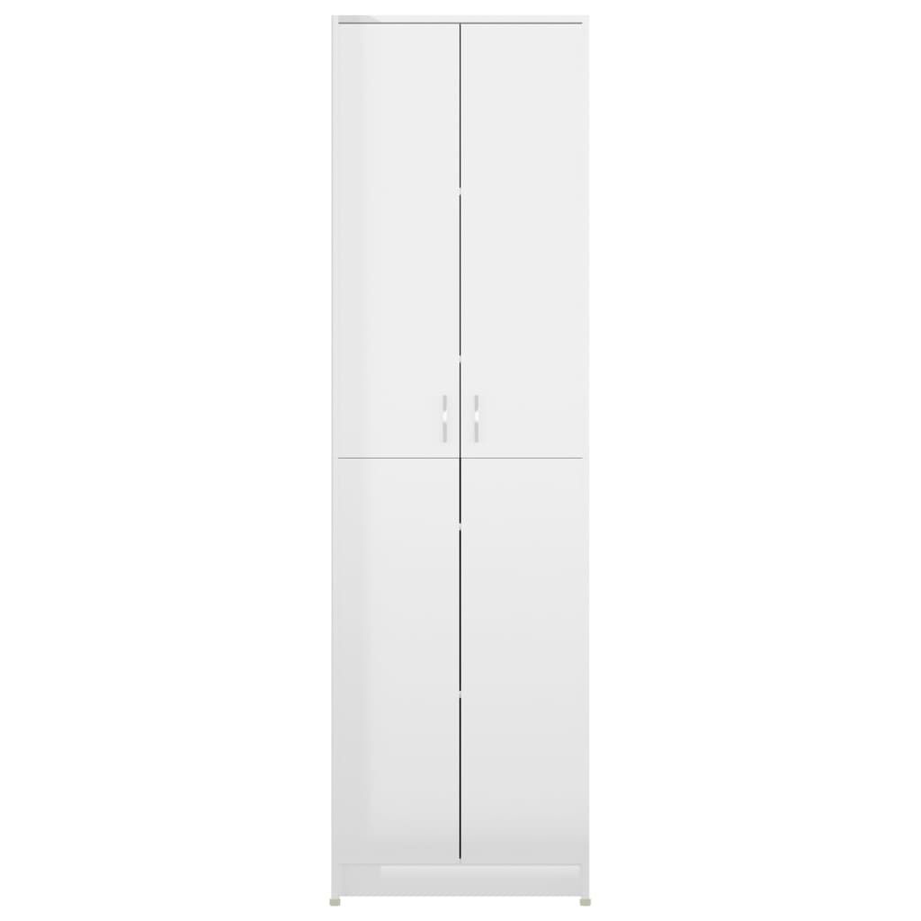 vidaXL Gangkast 55x25x189 cm bewerkt hout hoogglans wit
