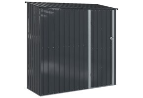 vidaXL Metalen Tuinhuis Antraciet - 203x85,5x200 cm - 60% Korting