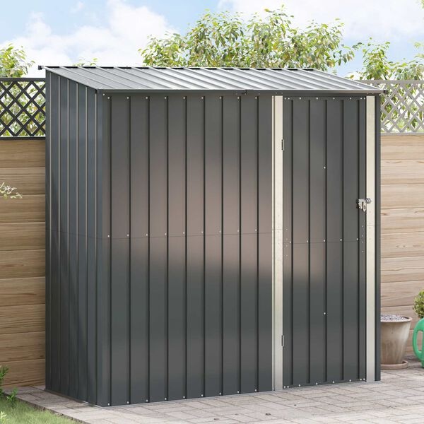 vidaXL Tuinhuisjes Antraciet 203 x 85,5 x 200 cm Metaal