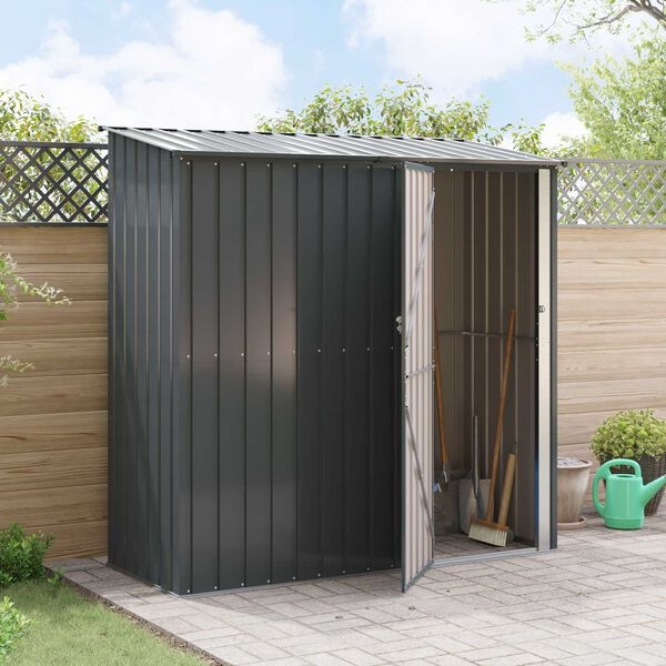 vidaXL Tuinhuisjes Antraciet 203 x 85,5 x 200 cm Metaal