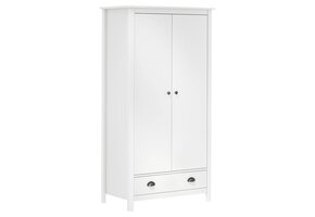 vidaXL Kledingkast Hill Grenenhout Wit - 30% Korting