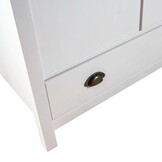 vidaXL Kledingkast Hill 2 deuren 89x50x170 cm massief grenenhout wit