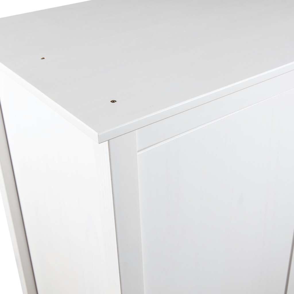 vidaXL Kledingkast Hill 2 deuren 89x50x170 cm massief grenenhout wit