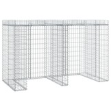 vidaXL Schanskorf voor vuilnisbak 192x91x120 cm gegalvaniseerd ijzer