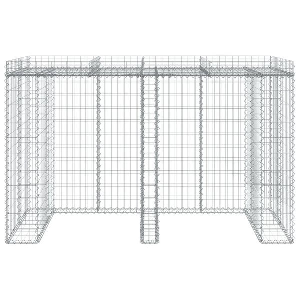 vidaXL Schanskorf voor vuilnisbak 192x91x120 cm gegalvaniseerd ijzer