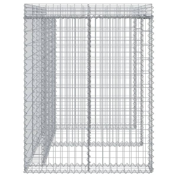 vidaXL Schanskorf voor vuilnisbak 192x91x120 cm gegalvaniseerd ijzer