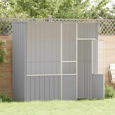 vidaXL Vogelkooi 215x78x200 cm gegalvaniseerd staal grijs