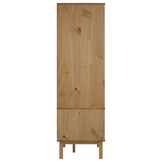 vidaXL Kledingkast OTTA 76,5x53x172 cm grenenhout bruin en grijs
