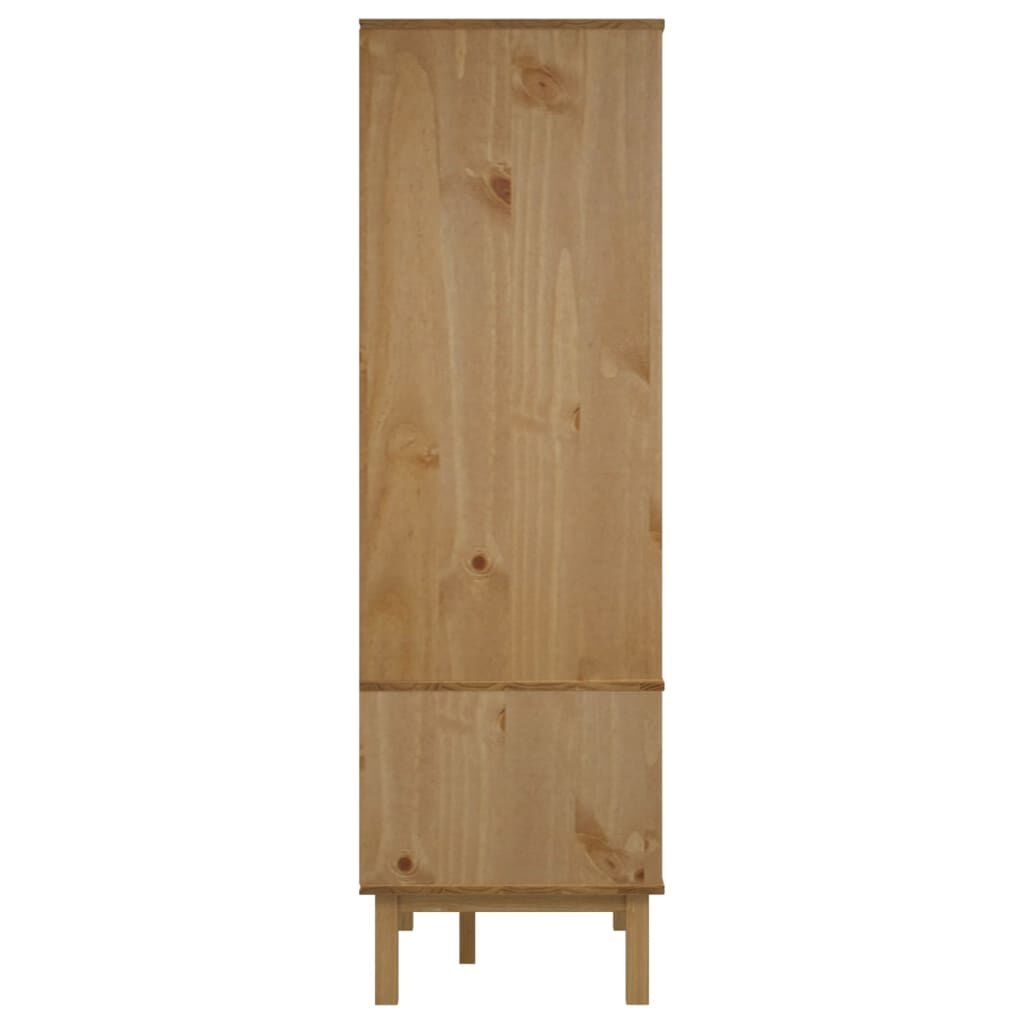 vidaXL Kledingkast OTTA 76,5x53x172 cm grenenhout bruin en grijs